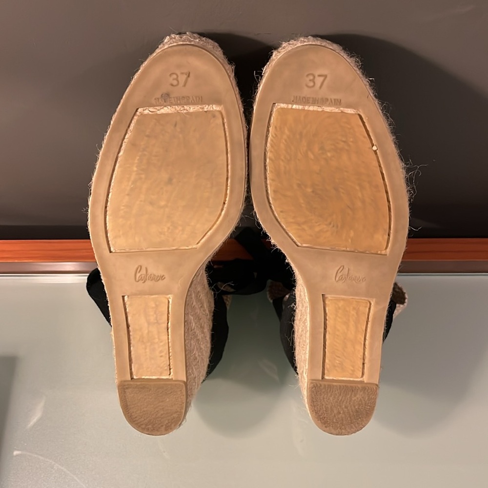 Castaner Chiara Black Espadrille Wedge Sandals - Picture 4 of 5
